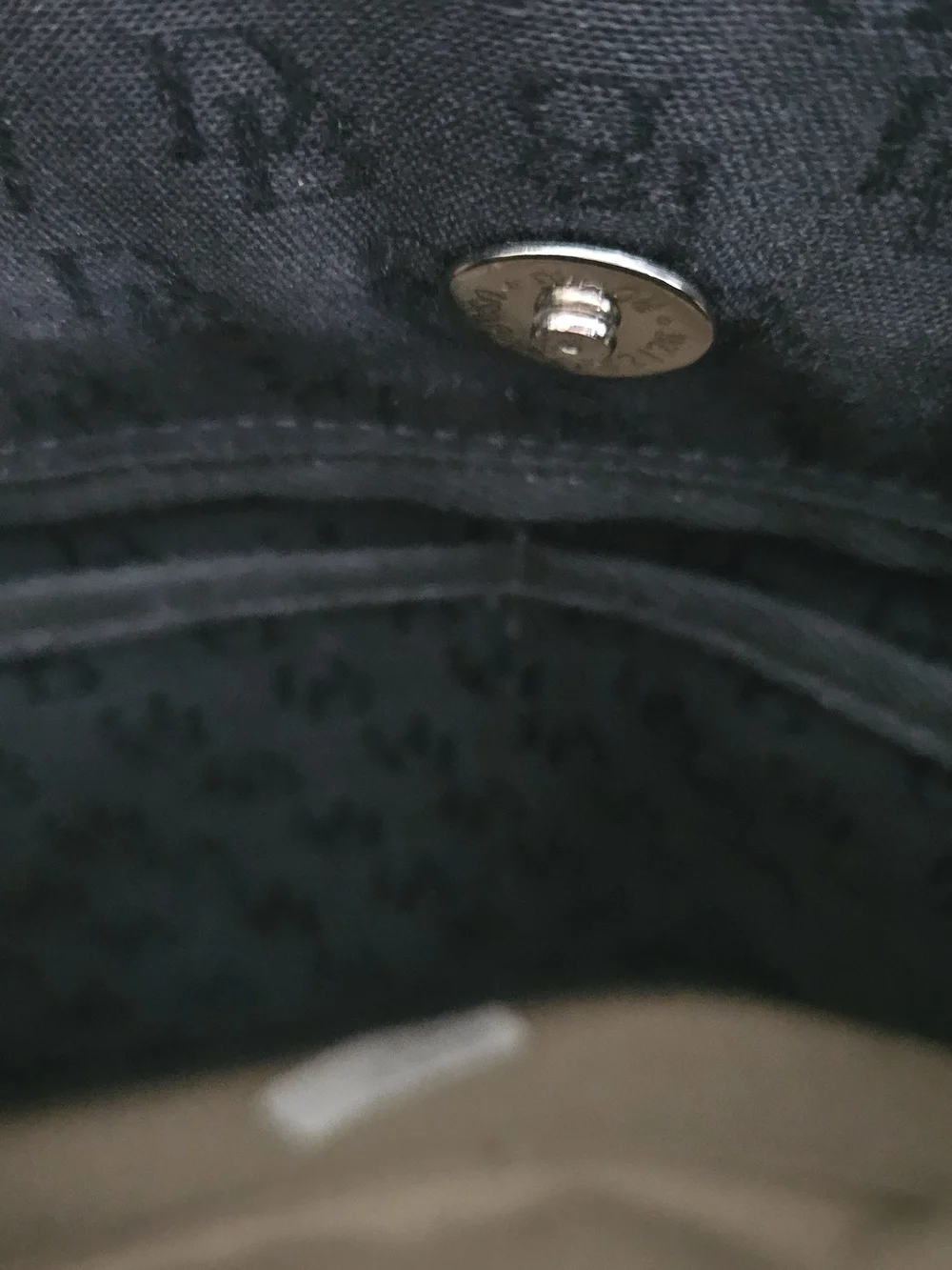 Dooney & Bourke Black On Black Monogram Drawstring Tote